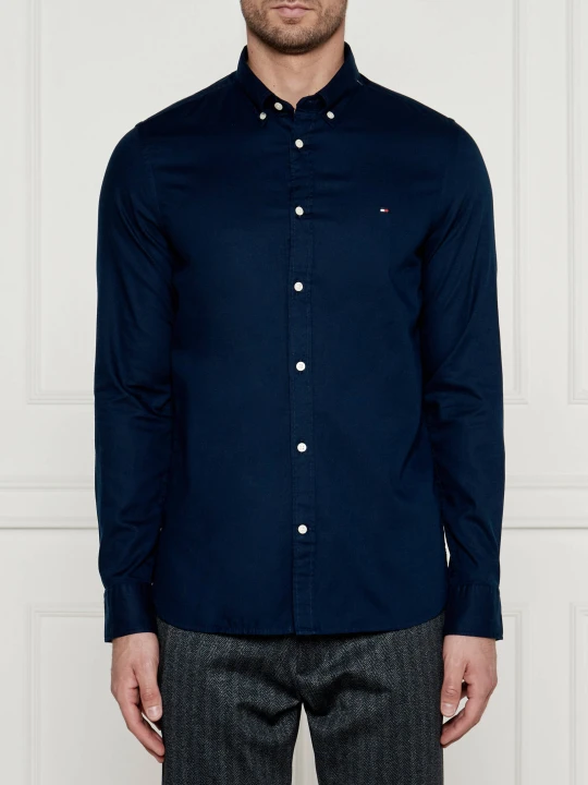 Zdjęcie produktu Tommy Hilfiger Koszula DOBBY | Slim Fit granatowy