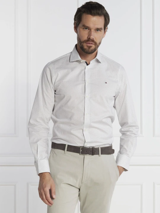 Zdjęcie produktu Tommy Hilfiger Koszula DUO PRINT | Slim Fit | stretch biały