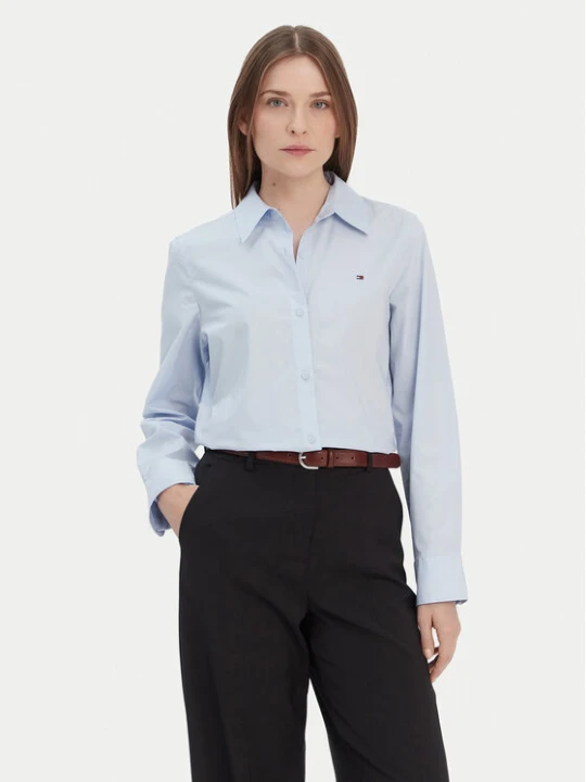 Zdjęcie produktu Tommy Hilfiger Koszula Ess WW0WW47169 Błękitny Regular Fit Niebieski jasny