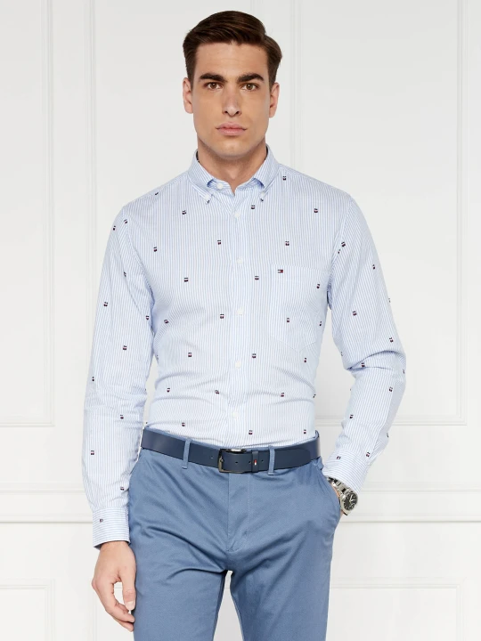 Zdjęcie produktu Tommy Hilfiger Koszula FIL COUPE GLOBAL | Regular Fit błękitny