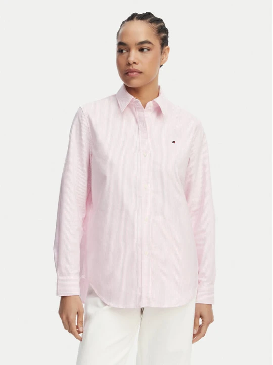 Zdjęcie produktu Tommy Hilfiger Koszula Fit Flag Embroidery Oxford WW0WW46111 Różowy Regular Fit