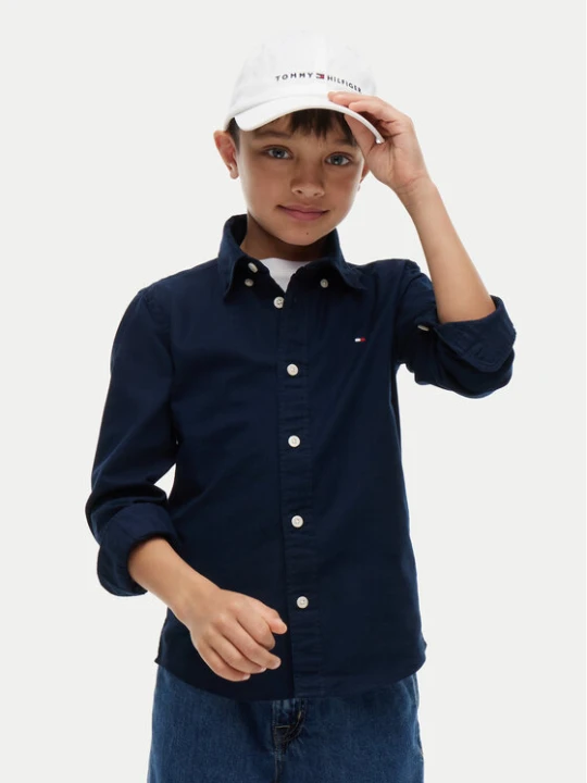 Zdjęcie produktu Tommy Hilfiger Koszula Flag Oxford KB0KB10192 Granatowy Regular Fit