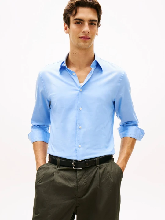 Zdjęcie produktu Tommy Hilfiger Koszula Flex Collar | Regular Fit błękitny