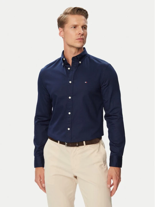 Zdjęcie produktu Tommy Hilfiger Koszula Flex Dobby MW0MW44570 Granatowy Slim Fit
