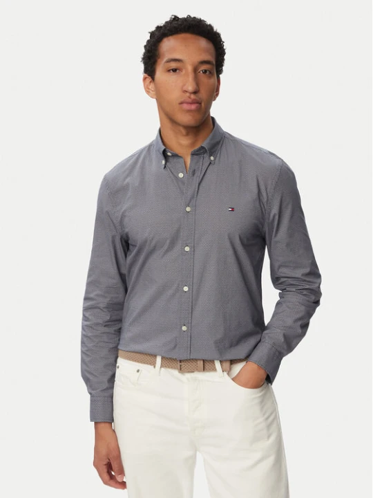 Zdjęcie produktu Tommy Hilfiger Koszula Flex MW0MW43317 Szary Regular Fit