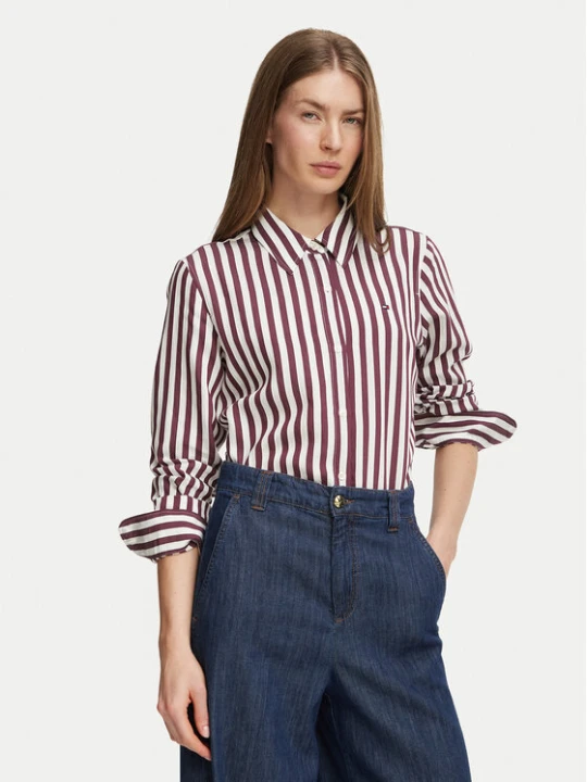 Zdjęcie produktu Tommy Hilfiger Koszula Fliud WW0WW52927 Bordowy Regular Fit
