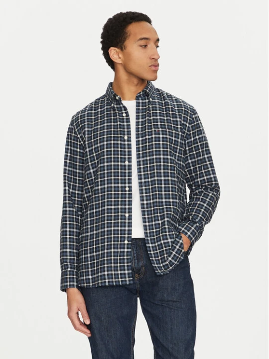 Zdjęcie produktu Tommy Hilfiger Koszula Gingham MW0MW37573 Granatowy Regular Fit