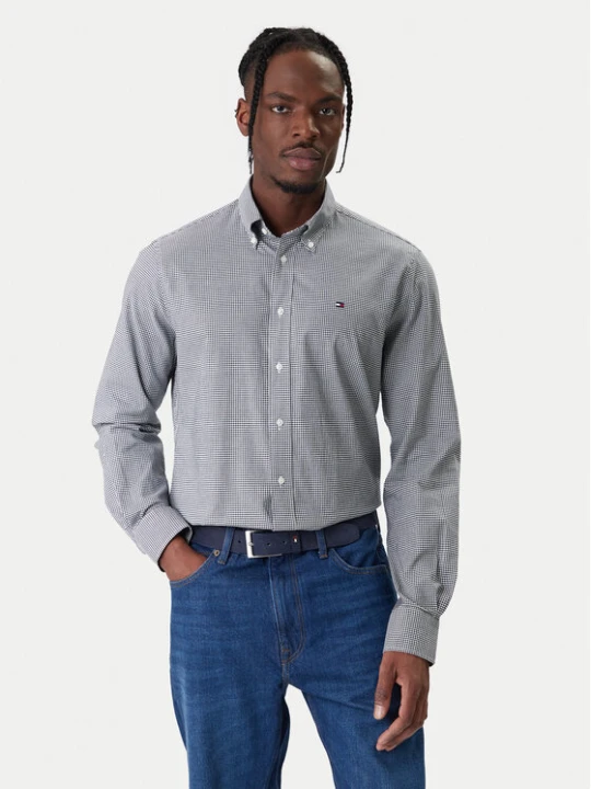 Zdjęcie produktu Tommy Hilfiger Koszula Gingham MW0MW41699 Niebieski Regular Fit