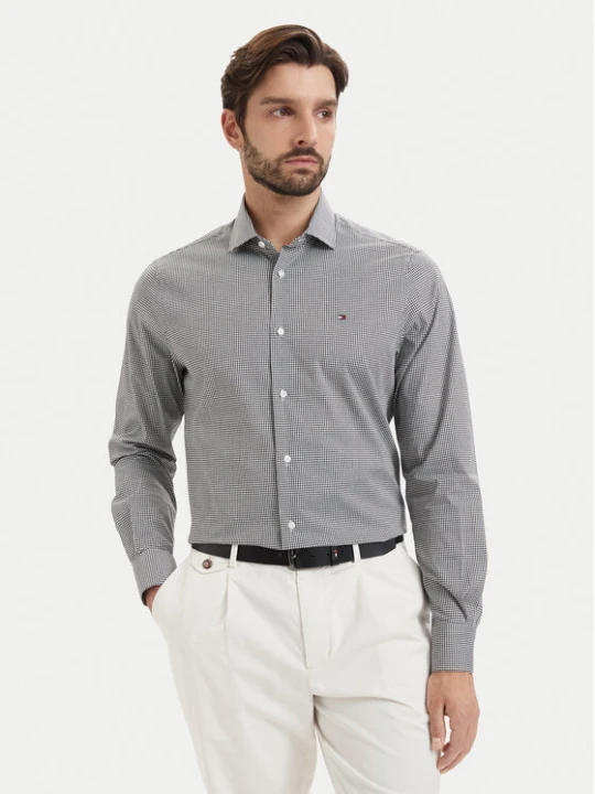 Zdjęcie produktu Tommy Hilfiger Koszula Gingham MW0MW42931 Czarny Regular Fit