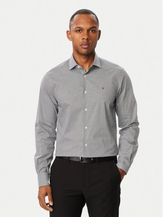 Zdjęcie produktu Tommy Hilfiger Koszula Gingham MW0MW42931 Granatowy Slim Fit