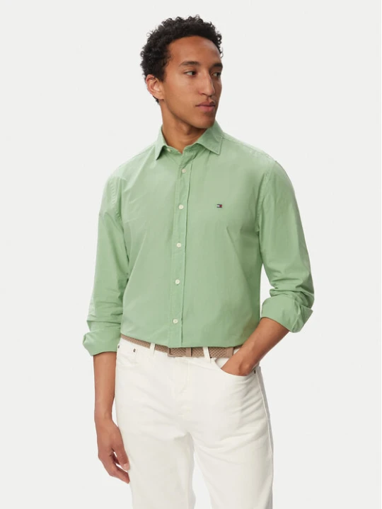 Zdjęcie produktu Tommy Hilfiger Koszula Gmd MW0MW43298 Zielony jasny Regular Fit