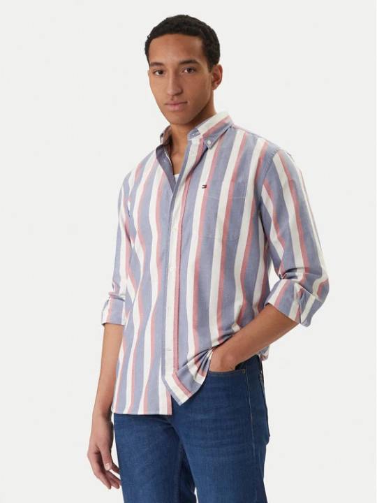 Zdjęcie produktu Tommy Hilfiger Koszula Heritage MW0MW41695 Fioletowy Regular Fit