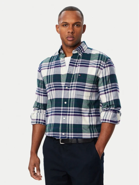 Zdjęcie produktu Tommy Hilfiger Koszula Hero Flannel MW0MW44592 Zielony Regular Fit