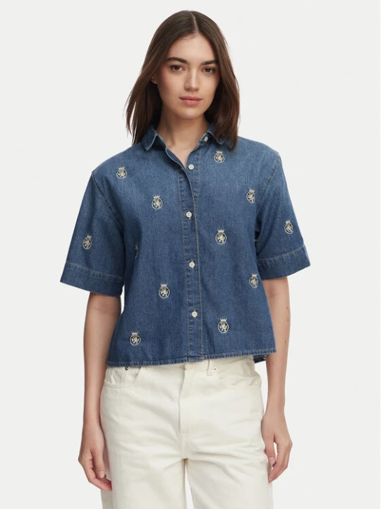 Zdjęcie produktu Tommy Hilfiger Koszula jeansowa WW0WW50624 Niebieski Relaxed Fit