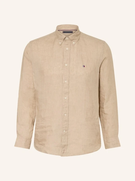 Zdjęcie produktu Tommy Hilfiger Koszula Lniana Regular Fit grau JASNOBRĄZOWY