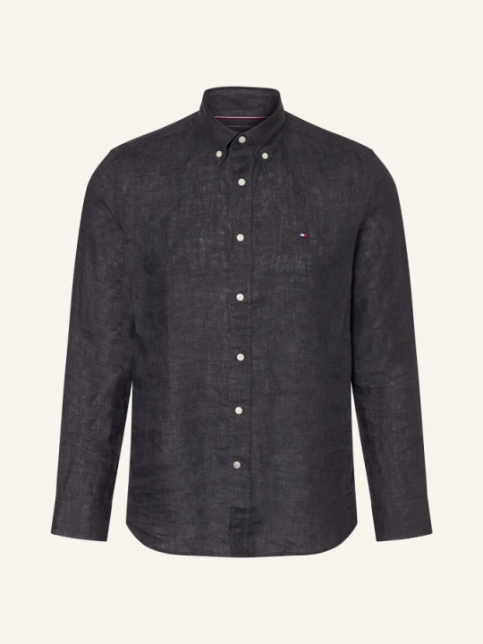 Zdjęcie produktu Tommy Hilfiger Koszula Lniana Regular Fit schwarz CZARNY