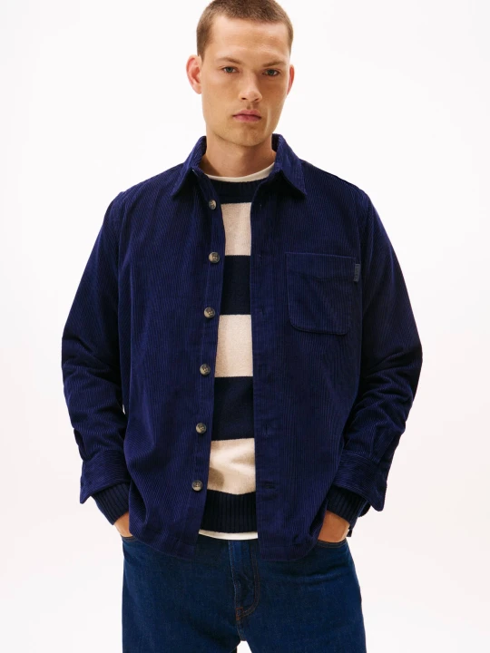 Zdjęcie produktu Tommy Hilfiger Koszula | Loose fit | sztruks granatowy