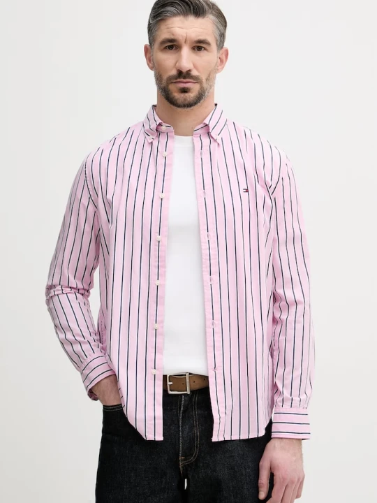 Zdjęcie produktu Tommy Hilfiger koszula męska bawełniana różowy