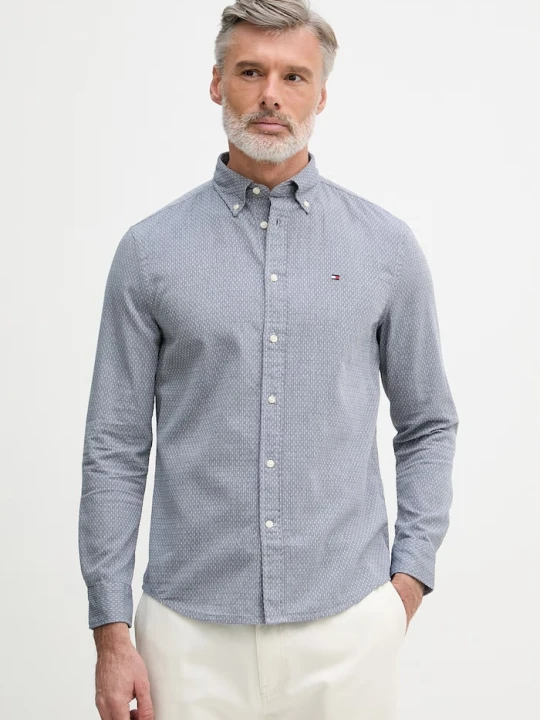 Zdjęcie produktu Tommy Hilfiger koszula męska bawełniana szary