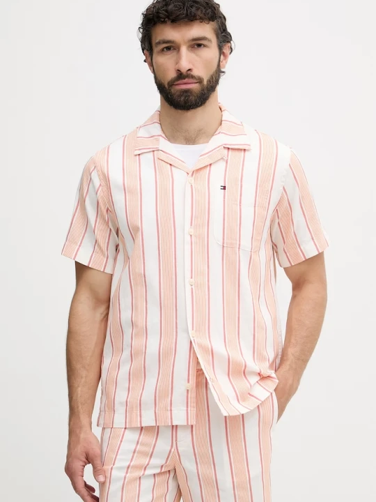 Zdjęcie produktu Tommy Hilfiger koszula męska bawełniana SUMMER pomarańczowy