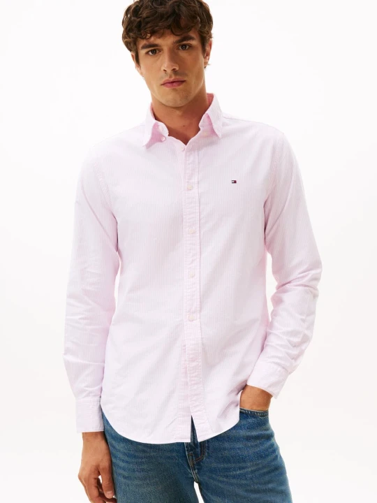 Zdjęcie produktu Tommy Hilfiger Koszula Mężczyźni Regular Fit Bawełna różowy|biały