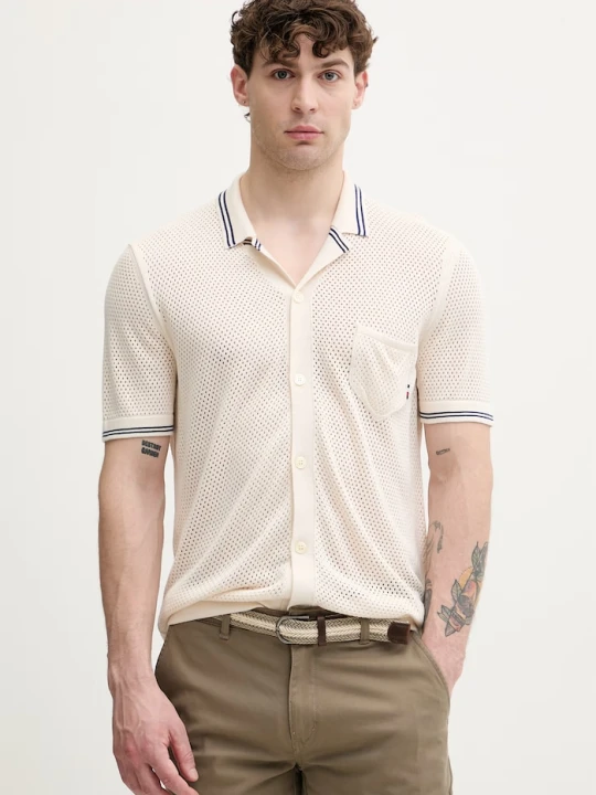 Zdjęcie produktu Tommy Hilfiger koszula męska z wiskozy SUMMER beżowy