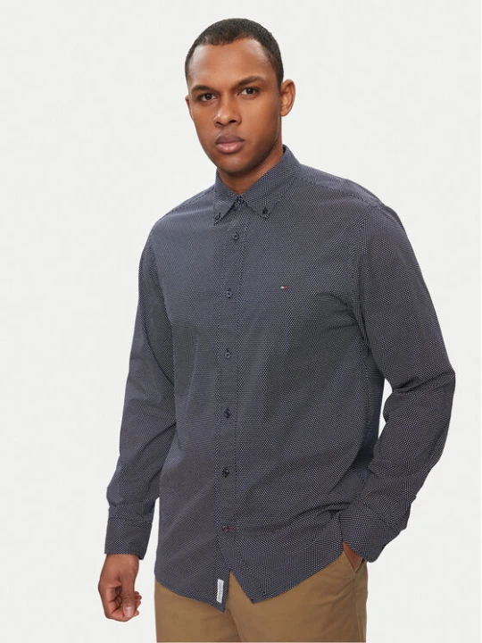 Zdjęcie produktu Tommy Hilfiger Koszula Mini Geo MW0MW25036 Granatowy Regular Fit