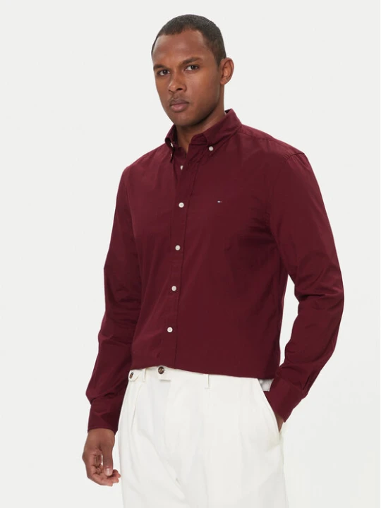 Zdjęcie produktu Tommy Hilfiger Koszula MW0MW37550 Bordowy Regular Fit