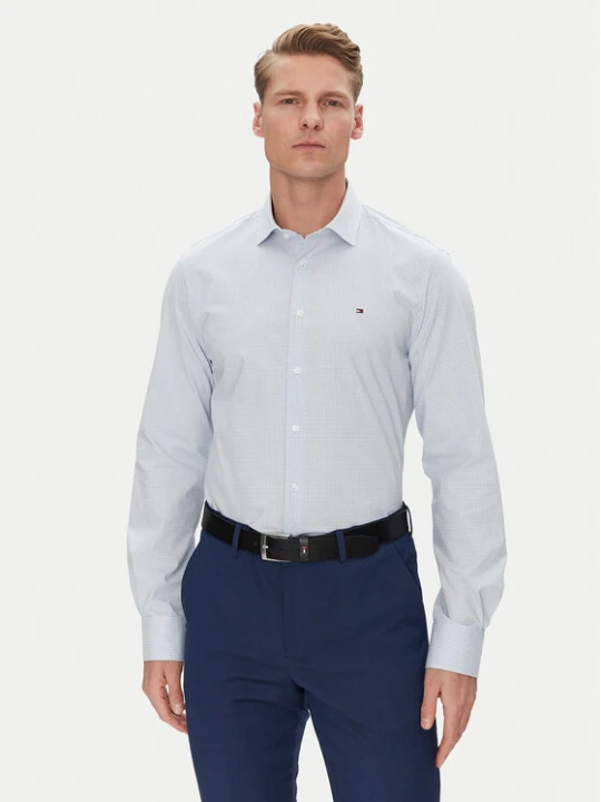 Zdjęcie produktu Tommy Hilfiger Koszula MW0MW38961 Błękitny Slim Fit Niebieski jasny