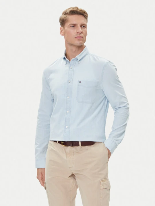 Zdjęcie produktu Tommy Hilfiger Koszula MW0MW39431 Błękitny Regular Fit Niebieski jasny