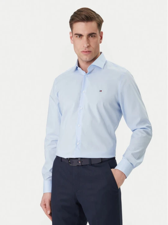 Zdjęcie produktu Tommy Hilfiger Koszula MW0MW43122 Błękitny Slim Fit Niebieski jasny