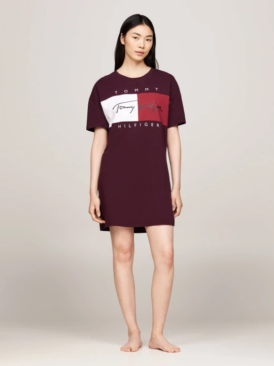 Zdjęcie produktu Tommy Hilfiger Koszula nocna | Loose fit bordowy