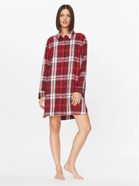 Zdjęcie produktu Tommy Hilfiger Koszula nocna UW0UW04874 Czerwony Relaxed Fit