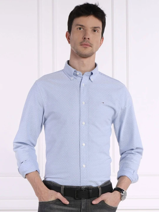 Zdjęcie produktu Tommy Hilfiger Koszula OXFORD DOBBY | Regular Fit błękitny