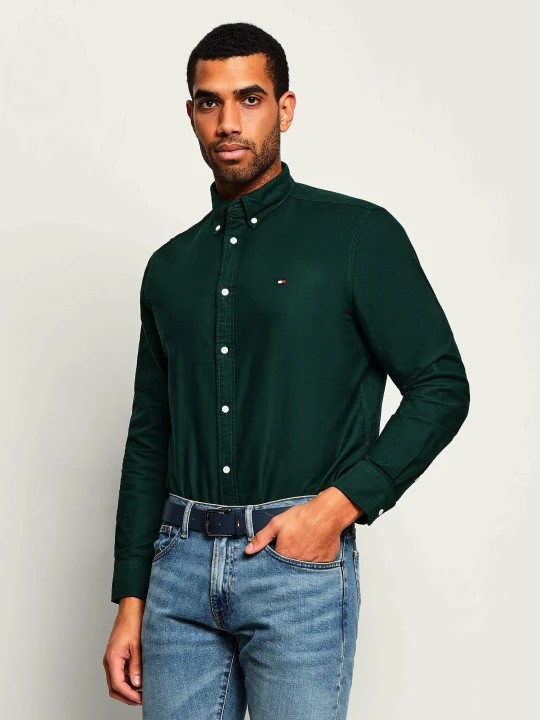 Zdjęcie produktu Tommy Hilfiger Koszula Oxford | Regular Fit butelkowa zieleń