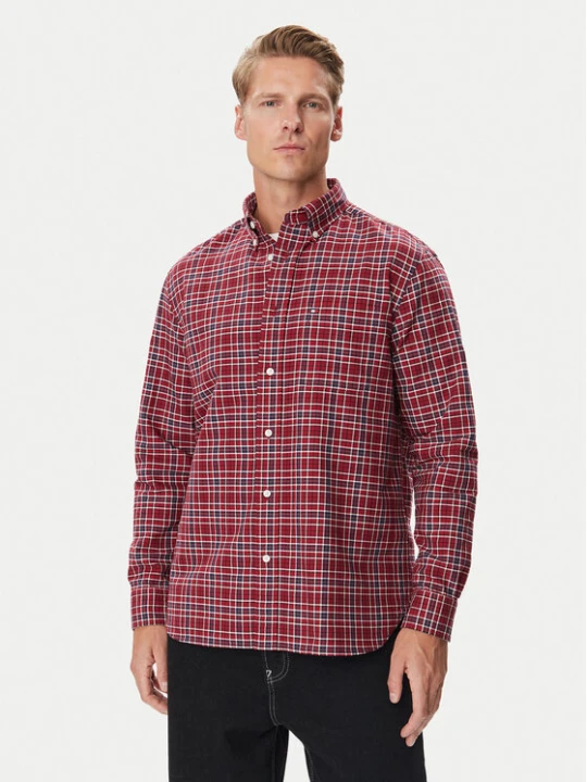 Zdjęcie produktu Tommy Hilfiger Koszula Oxford Tartan MW0MW44620 Czerwony Regular Fit