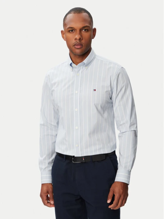Zdjęcie produktu Tommy Hilfiger Koszula Performance MW0MW43430 Niebieski jasny Slim Fit