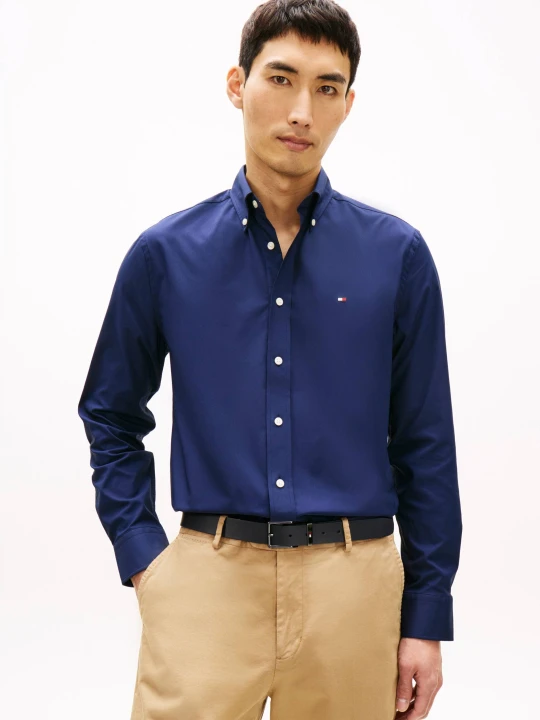 Zdjęcie produktu Tommy Hilfiger Koszula PERFORMANCE POPLIN SOLID | Regular Fit granatowy