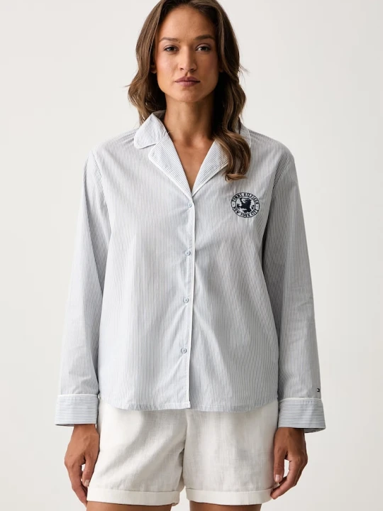 Zdjęcie produktu Tommy Hilfiger koszula piżamowa damska bawełniana niebieski