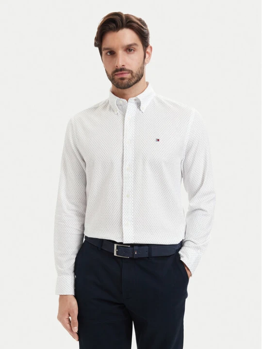 Zdjęcie produktu Tommy Hilfiger Koszula Poplin MW0MW43318 Biały Regular Fit