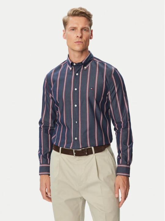 Zdjęcie produktu Tommy Hilfiger Koszula Poplin MW0MW44588 Granatowy Regular Fit