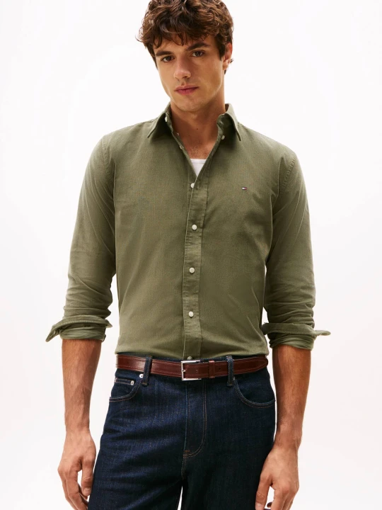 Zdjęcie produktu Tommy Hilfiger Koszula | Regular Fit | sztruks zielony