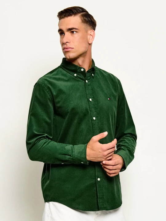 Zdjęcie produktu Tommy Hilfiger Koszula | Regular Fit | sztruks butelkowa zieleń