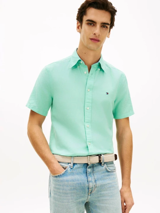 Zdjęcie produktu Tommy Hilfiger Koszula | Regular Fit | z dodatkiem lnu morski
