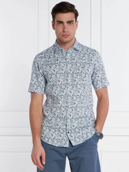 Zdjęcie produktu Tommy Hilfiger Koszula | Regular Fit | z dodatkiem lnu błękitny