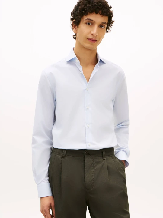 Zdjęcie produktu Tommy Hilfiger Koszula | Slim Fit | z dodatkiem lnu błękitny