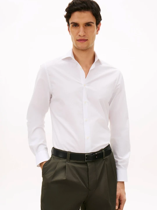 Zdjęcie produktu Tommy Hilfiger Koszula | Slim Fit | z dodatkiem lnu biały