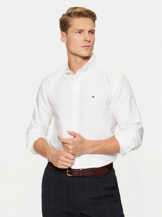 Zdjęcie produktu Tommy Hilfiger Koszula Solid Heritage MW0MW35774 Biały Regular Fit