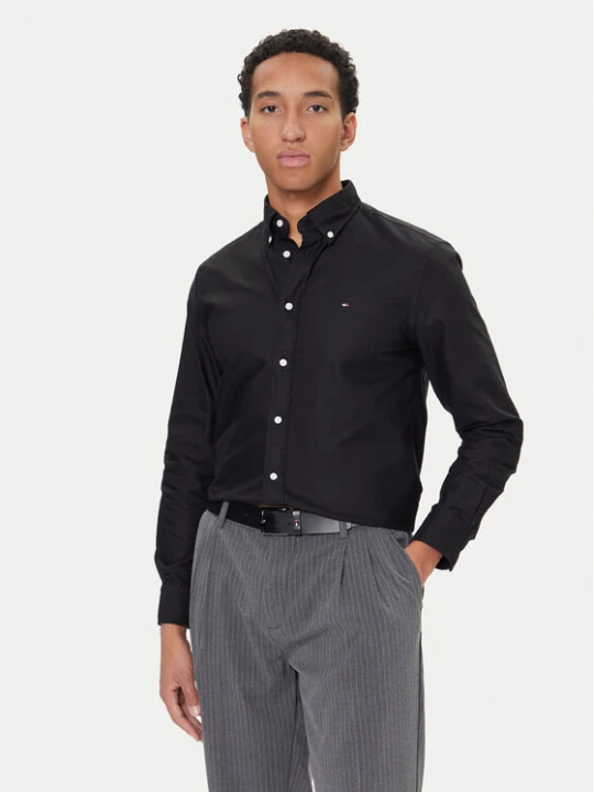 Zdjęcie produktu Tommy Hilfiger Koszula Solid Heritage MW0MW35774 Czarny Regular Fit