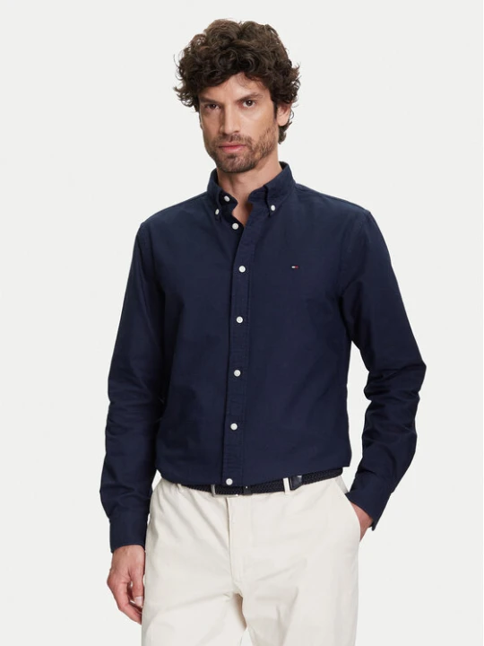 Zdjęcie produktu Tommy Hilfiger Koszula Solid Heritage MW0MW35774 Granatowy Regular Fit